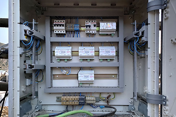 Electric meters in each pitch